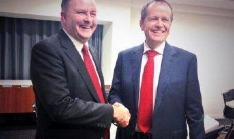 Anthony Albanese dan Bill Shorten 