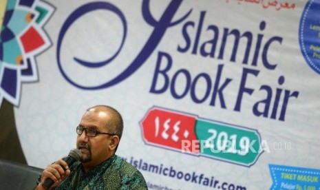 Jelang Gelaran IIBF 2019. Ketua Panitia IBF 2019, M  Anis Baswedan menyampaikan paparan saat technical meeting International Islamic Book Fair (IIBF) 2019 di Jakarta, Rabu (30/1/2019).