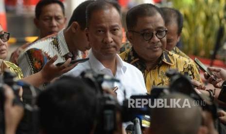 Social Affairs Minister Agus Gumiwang arrives in Corruption Eradication Committee (KPK) office to meet with the anti-graft body's leaders, Jakarta, Friday (Sept 7).