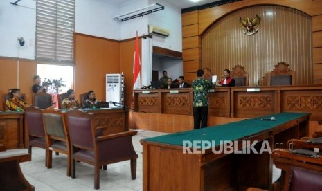 Suasana sidang praperadilan Setya Novanto