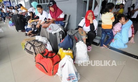 Ilustrasi penumpang mudik gratis.