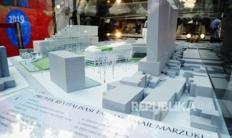 Maket proyek revitalisasi Taman Ismail Marzuki.