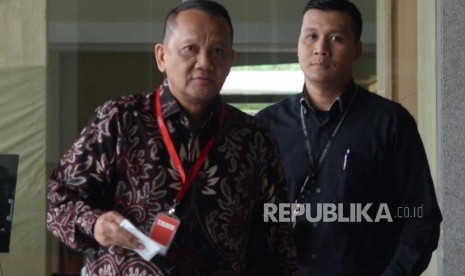 Mantan Sekretaris Mahkamah Agung Nurhadi Abdurrachman bersiap menjalani pemeriksaan di Komisi Pemberantasan Korupsi,  Jakarta, Selasa (6/11).