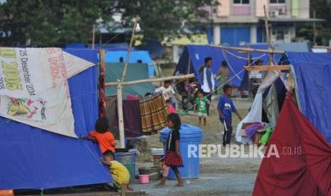 Refugee camp at Darussalam Grand Mosque, Palu, Central Sulawesi, Wednesday (Oct 10).