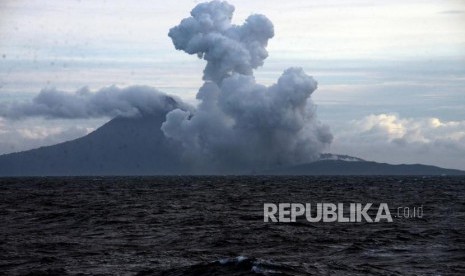 Aktivitas Gunung Anak Krakatau (ilustrasi). 