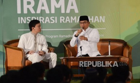 Kepala Staf Kepresidenan Indonesia Jenderal TNI (Purn) Moeldoko hadir pada acara Inspirasi Ramadhan (Irama) di Masjid Salman Institut Teknologi Bandung (ITB), Kota Bandung, Selasa (29/5).