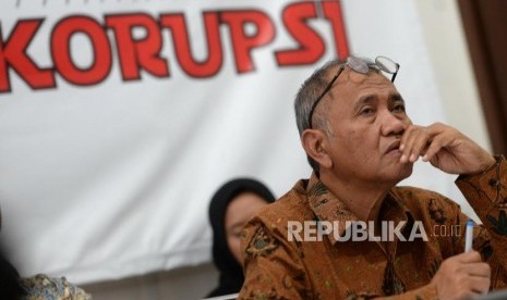 Ketua KPK Agus Rahardjo menghadiri acara penolakan RUU KPK oleh Pusat Kajian Hukum dan Antikorupsi Perguruan Tinggi Seluruh Indoensia di Yogyakarta, Rabu (11/9/2019).