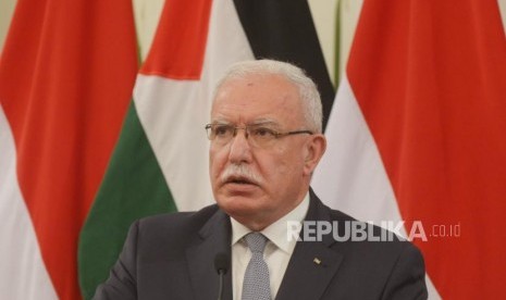 Menteri Luar Negeri Palestina Riyad al-Maliki. 