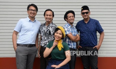 Grup Band Deredia saat berkunjung ke kantor Republika.