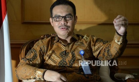 Kepala BKKBN Hasto Wardoyo saat diwawancarai Republika, Selasa (13/8).