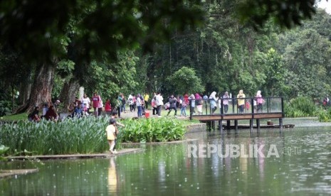 Kebun Raya Bogor, Jawa Barat. Cegah penyebaran virus corona, LIPI tutup sementara empat kebun raya, termasuk Kebun Raya Bogor..