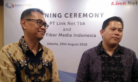 Tingkatan Layanan, Link Net Jalin Kerja Sama dengan Fiber Media Indonesia. (FOTO: Agus Aryanto)