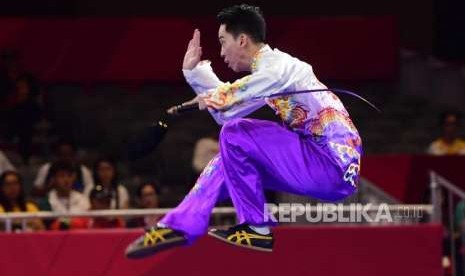 Penampilan Atlet Wushu Indonesia Bobie Valentinus Gunawan. (ilustrasi)