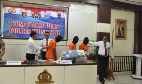  Konferensi pers kasus pencurian di Mapolres Wonogiri