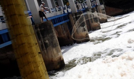 Pintu Air Banjir Kanal Timur (BKT), Marunda, Jakarta Utara (ilustrasi)