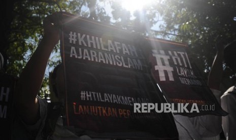 Terdapat 3 organisasi pengusung khilafah yang eksis di Indonesia. Ilustrasi HTI pengusung khilafah.