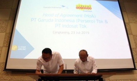 Garuda dan Indosat Gandengan Optimalisasi Transformasi Digital. (FOTO: Garuda Indonesia)