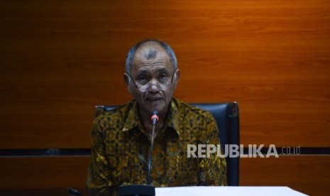 Ketua KPK Agus Rahardjo memberikan keterangan pers terrait RUU KPK di Gedung KPK, Jakarta, Kamis (5/9/2019).