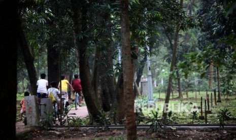 Sejumlah anak bermain sepeda di Taman Hutan Kota / Ilustrasi 