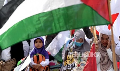 Aksi Damai Bela Palestina (ilustrasi) 