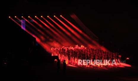 Suasana pembukaan Asian Games 2018 di Stadion GBK, Senayan, Jakarta, Sabtu (18/8).