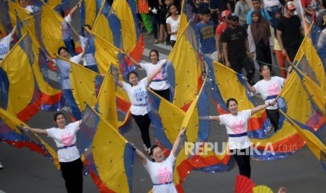 Asian Games 2018 parade held at MH Thamrin Street, Jakarta, on May 13.