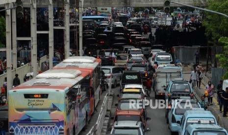 Traffic jam in Tanah Abang, Central Jakarta.