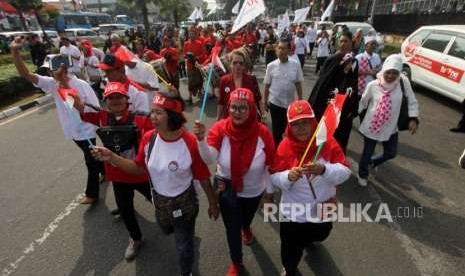 Sejumlah relawan pendukung Capres (ilustrasi)