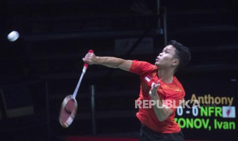 Pebulu tangkis tunggal putra Indonesia Anthony Sinisuka Ginting.