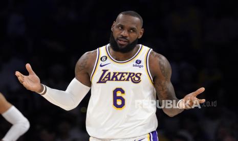 Bintang klub bola basket NBA, LA Lakers, LeBron James.