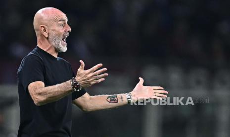 Pelatih AC Milan, Stefano Pioli.