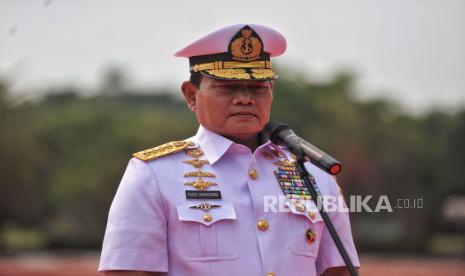 Pejabat Lama Panglima TNI  Laksamana TNI Yudo Margono usai Upacara Serah Terima Jabatan di Mabes TNI, Cilangkap, Jakarta , Rabu (22/11/2023). Jenderal TNI Agus Subiyanto menjadi Panglima TNI menggantikan Laksamana TNI Yudo Margono yang memasuki masa pensiun.