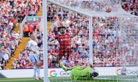 Liverpool Vs Aston Villa pada babak pertama pertandingan Liga Primer Inggris 2023/2024, Ahad (3/9/2023). 