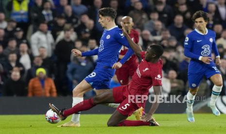 Jalannya laga antata Chelsea dan Liverpool di Stamford Bridge, Rabu(5/4/2023). 