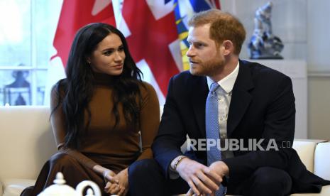 Pangeran Harry dan Meghan Markle. Ilustrasi.