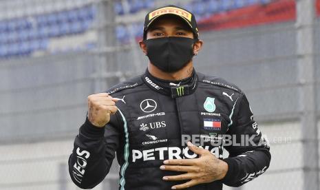 Pembalap F1 asal Inggris Lewis Hamilton.