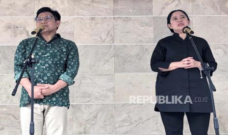 Dewan Pengurus Pusat (DPP) Partai Demokrasi Indonesia Perjuangan (PDIP) yang dipimpin Puan Maharani bersilaturahim ke kediaman Ketua Umum Partai Kebangkitan Bangsa (PKB), Abdul Muhaimin Iskandar, Jakarta, Kamis (27/7/2023).