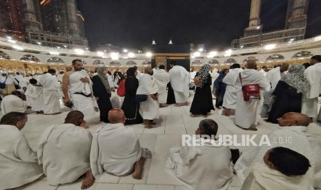 Suasana di Kawasan Masjidil Haram, Makkah, Arab Saudi, Sabtu (29/4/2023). Kemenag Terus Dorong Jamaah Segera Selesaikan Biaya Haji