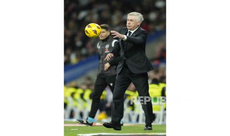 Pelatih Real Madrid Carlo Ancelotti. 