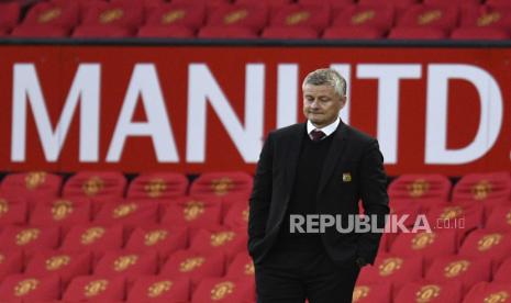  Reaksi Manajer Manchester United Ole Gunnar Solskjaer setelah Tottenham mencetak gol keenam mereka selama pertandingan sepak bola Liga Premier Inggris antara Manchester United dan Tottenham Hotspur di Old Trafford di Manchester, Inggris, Minggu, 4 Oktober 2020.