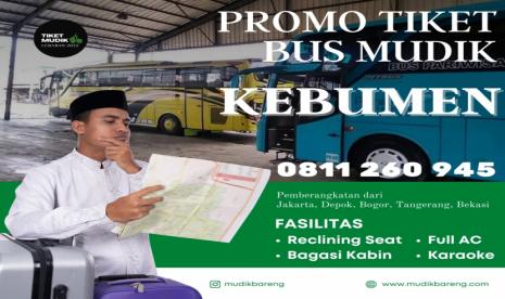 Harga Tiket Bus Mudik Tujuan Kebumen Lebaran 2022