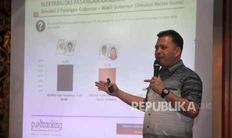  Direktur Eksekutif Poltracking Hanta Yuda. Berdasarkan survei terbaru Poltracking, PDIP menempati urutan teratas elektabilitas parpol. (ilustrasi)