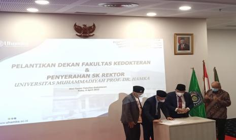 Amanah Rektor Uhamka dalam Pelantikan Dekan Fakultas Kedokteran