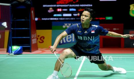 Pebulu tangkis tunggal putra Indonesia Anthony Ginting