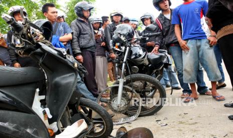 Ilustrasi kecelakaan sepeda motor