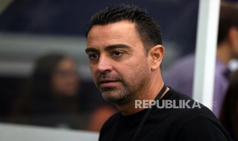 Pelatih Barcelona Xavi Hernandez. 