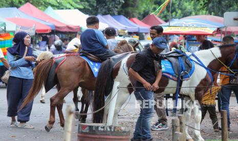 Wisatawan mengunjungi tempat wisata selama libur Lebaran (ilustrasi). Ada beberapa trik untuk menghindari ulah pedagang nakal yang menggetok harga dagangannya.