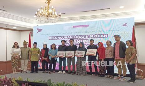 Peluncuran logo dan slogan 25 tahun Komnas Perempuan pada Selasa (15/8/2023) di Jakarta. 