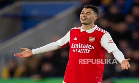 Pemain sayap Arsenal, Gabriel Martinelli. 