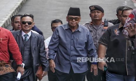 Pimpinan Pondok Pesantren Al Zaytun Panji Gumilang. Panji Gumilang direncakan menjalani sidang perdana di PN Indramayu pada Rabu nanti.